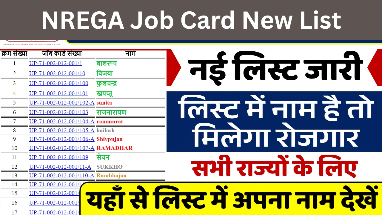 NREGA Job Card New List